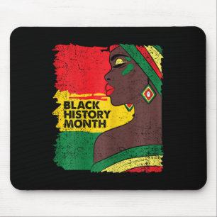 Afro Woman Black History Month Colours Men Women W Mouse Mat