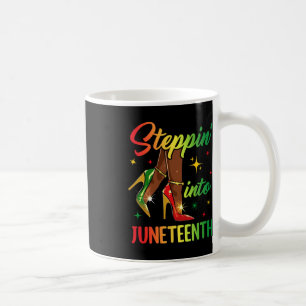 Afro Woman High Heels Black Girl Stepping Into Jun Coffee Mug