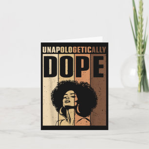 Afro Woman Unapologetically Black Strong Girls Vin Card