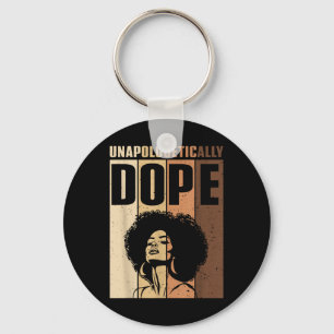 Afro Woman Unapologetically Black Strong Girls Vin Key Ring