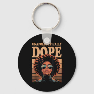 Afro Woman Unapologetically Key Ring