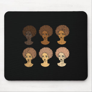 Afro Woman Women Black History Month Men Women Gir Mouse Mat