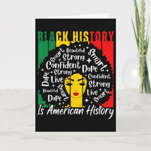 Afro Women Black History Is American History Pride Card