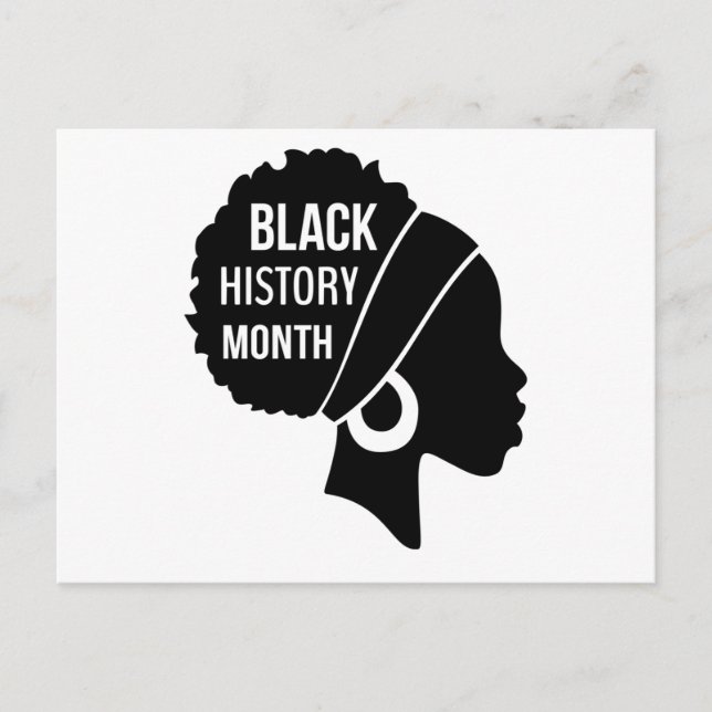 Afro Women Black History Month (2) Announcement Postcard (Front)