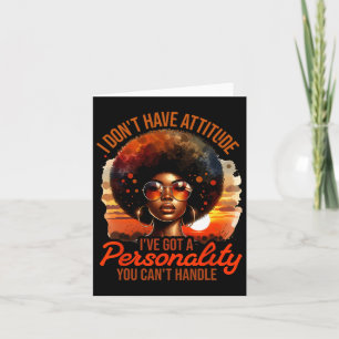 Afro Women Black Pride African American Girl Women Card