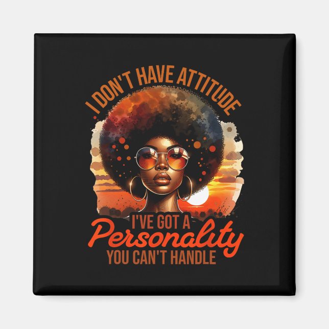 Afro Women Black Pride African American Girl Women Magnet (Front)
