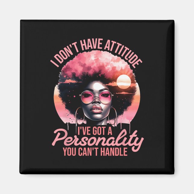 Afro Women Black Pride African American Girl Women Magnet (Front)