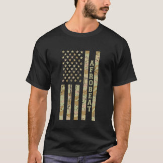 Afrobeat Music Genre African Desert Camo Distresse T-Shirt