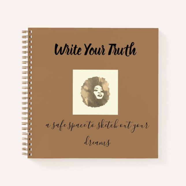 Afrobella Write Your Truth Spiral Notebook (Front)