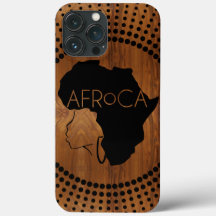 AFRoCA FEMALE Afro plus Africa Wood Grain look