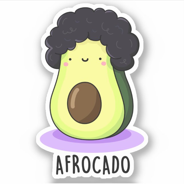 Afrocado Funny Avocado With Afro Pun  (Front)