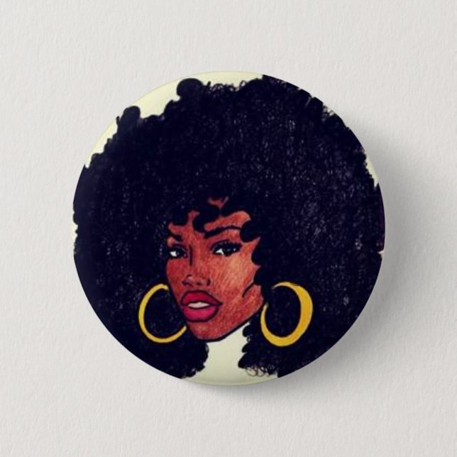 Afrocentric 6 Cm Round Badge (Front)