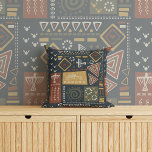 Afrocentric Abstract Ethnic Tribal Doodle Pattern Cushion<br><div class="desc">Afrocentric Abstract Ethnic Tribal Doodle Pattern Throw Pillow.

Great modern African tribal pattern design of various geometric shapes and animals in rustic brown,  yellow,  and black colours.</div>