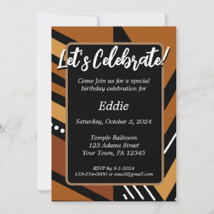 Afrocentric African Customisable Invitation