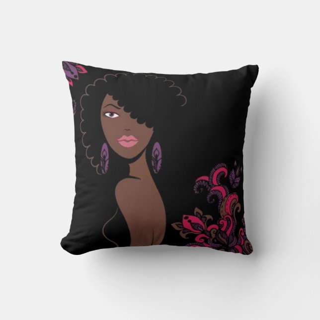 Afrocentric Beauty 2 Sided Pillow (Front)