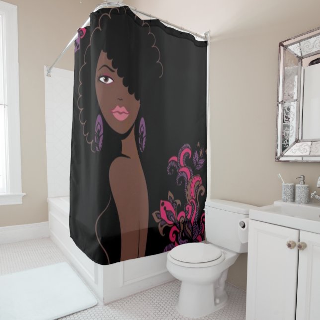 Afrocentric Beauty Shower Curtain (In Situ)