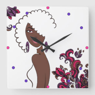 Afrocentric Beauty Wall Clock