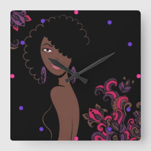 Afrocentric Beauty Wall Clock