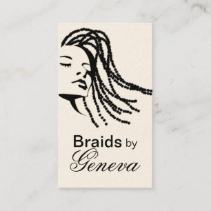 Afrocentric Braids Hair Stylist - black Business Card