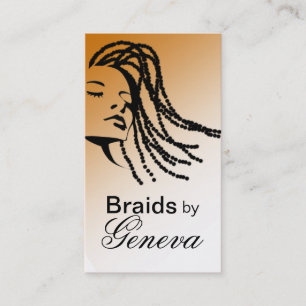 Afrocentric Braids Hair Stylist - tan Business Card