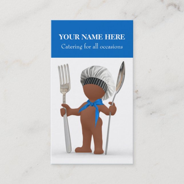Afrocentric "Cool Chef": Cook Cafe Bistro Catering Business Card (Front)