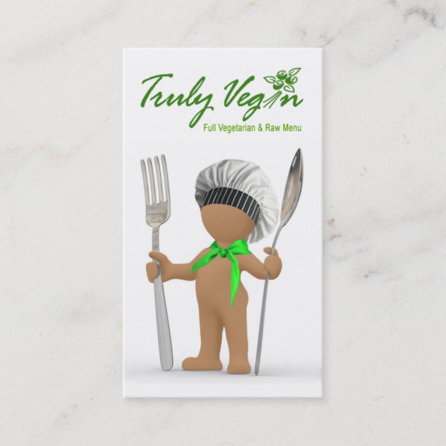 Afrocentric "Cool Chef": Cook Cafe Bistro Catering Business Card (Front)