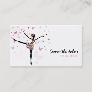 Afrocentric Dancer Ballerina Professional Stylist Business Card