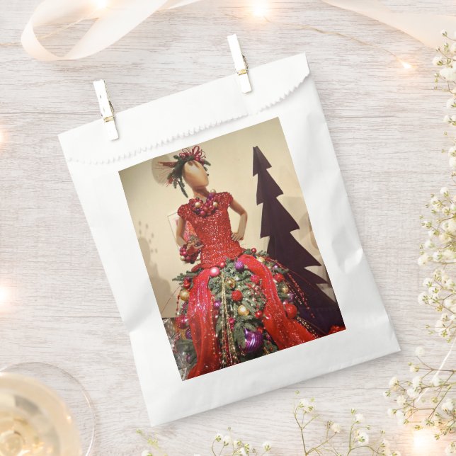 Afrocentric Dress Form Mannequin Christmas Tree Favour Bags (Clipped)