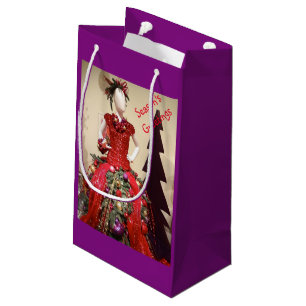 Afrocentric Dress Form Mannequin Christmas Tree Small Gift Bag