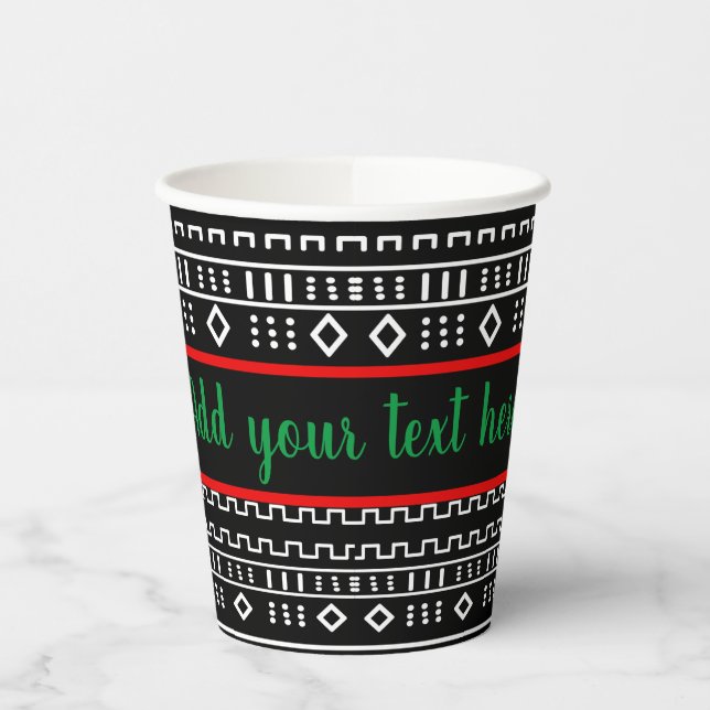 Afrocentric Family Reunion Design Paper Cups (Left)