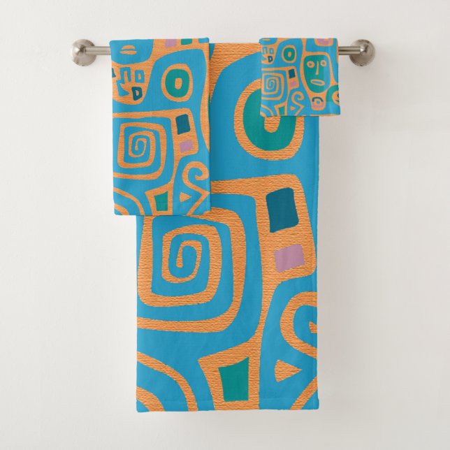 Afrocentric Geometric • Bath Towel Set (Insitu)