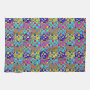 Afrocentric Geometric Motif Multicolored Tea Towel