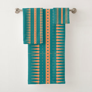 Afrocentric Geometric Print • Bath Towel Set
