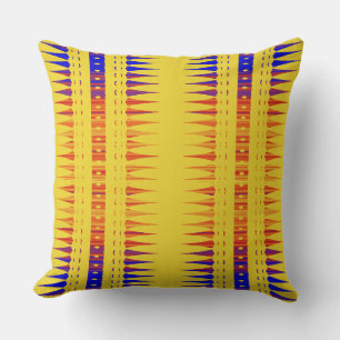 Afrocentric Geometric Print  Cushion