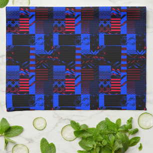 Afrocentric Geometric Print Tea Towel