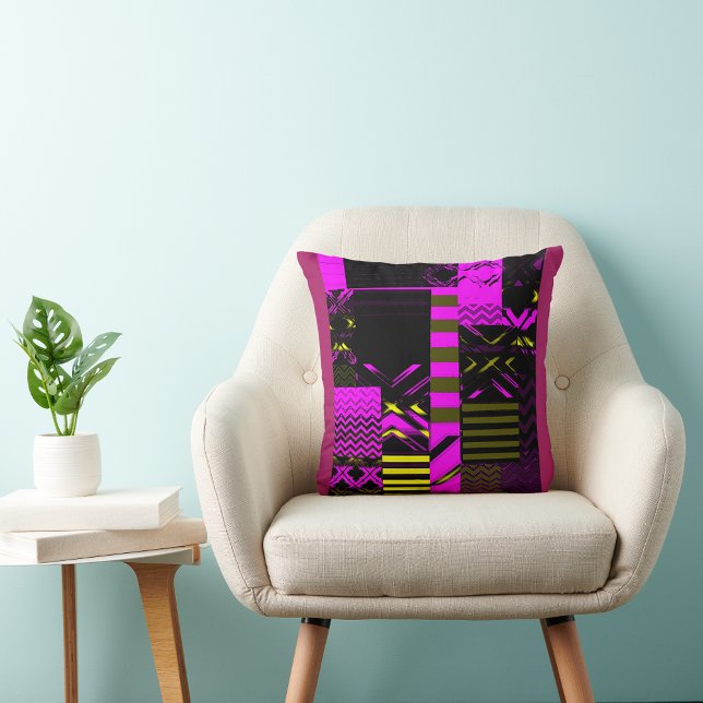 Afrocentric Geometric Print Throw Pillow (Creator Uploaded)
