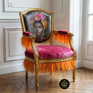 Afrocentric Glam Portrait Furniture Decoupage Tissue Paper