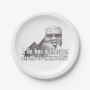 Afrocentric greatness quote paper plate