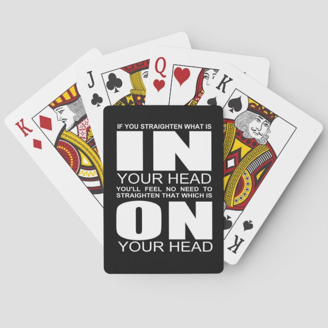 Afrocentric hair quote playing cards (Back)