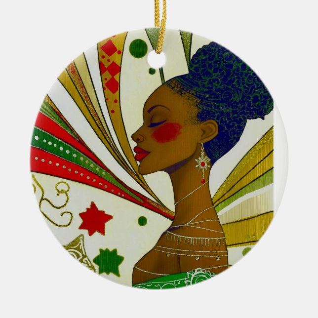 Afrocentric Hanging Ornament  (Front)