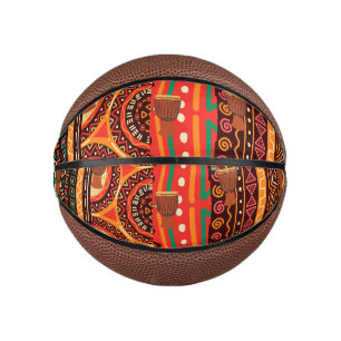 Afrocentric Kente Tribal Pattern  Mini Basketball