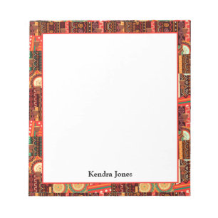 Afrocentric Kente Tribal Pattern Notepad