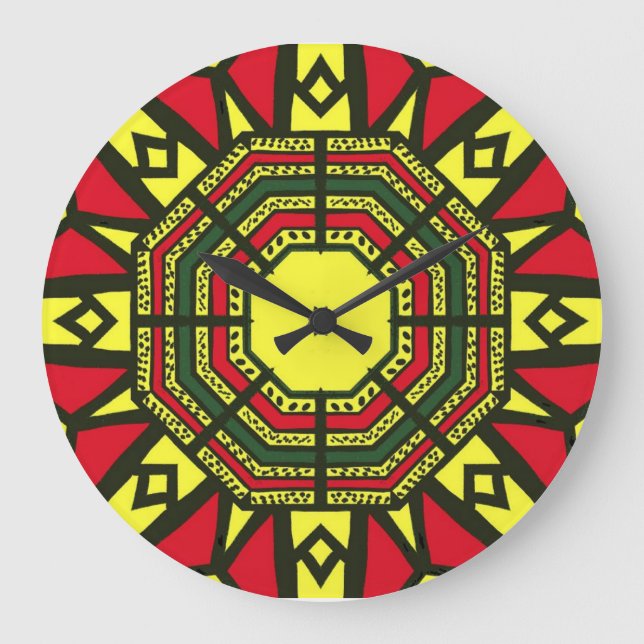 Afrocentric Mandala Large Clock (Front)