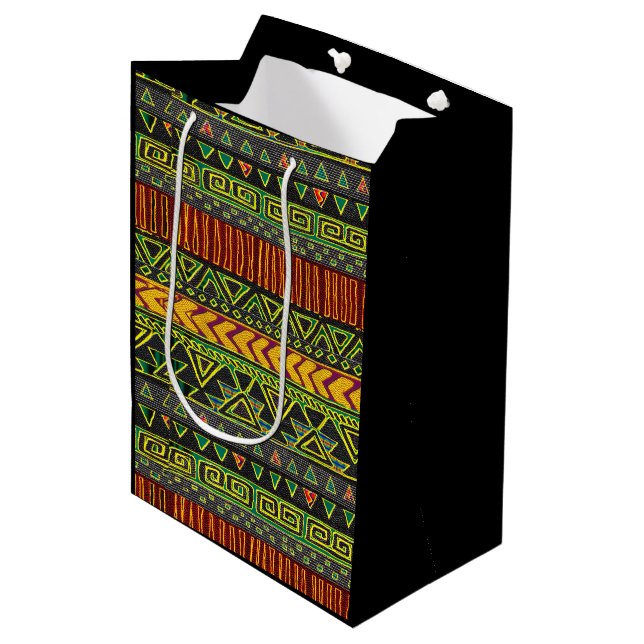 Afrocentric  medium gift bag (Front Angled)