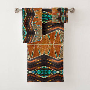 Afrocentric Motif:  Bath Towel Set