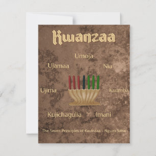 Afrocentric Pan African Kwanzaa Party  Holiday Card