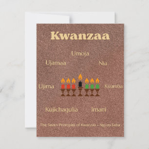 Afrocentric Pan African Kwanzaa Party Holiday Card