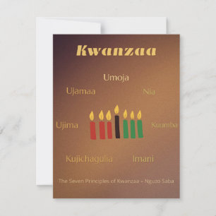 Afrocentric Pan African Kwanzaa Party Holiday Card