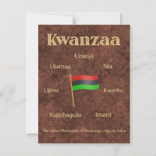 Afrocentric Pan African Kwanzaa Party Holiday Card