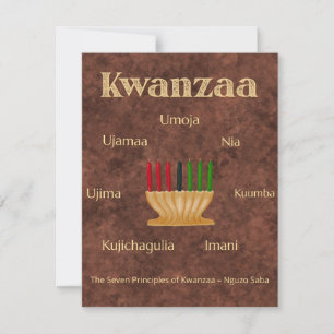 Afrocentric Pan African Kwanzaa Party Holiday Card